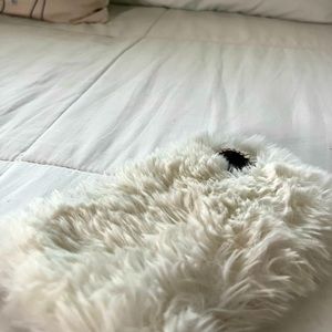 fluffy white phone case for IPHONE 11